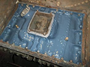Engine's steam chest coated with Belzona 1391 Engine's steam chest coated with Belzona 1391