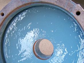 Pump housing restored and coated for corrosion protection Pump housing restored and coated for corrosion protection