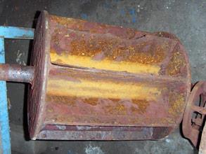 Severely corroded rotor of the vacuum pump Severely corroded rotor of the vacuum pump