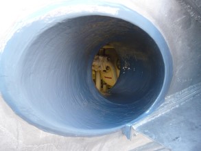 Exhaust pipe rebuilt with Belzona 1511 (Super HT-Metal) and coated with Belzona 1391 (Ceramic HT) Exhaust pipe rebuilt with Belzona 1511 (Super HT-Metal) and coated with Belzona 1391 (Ceramic HT)