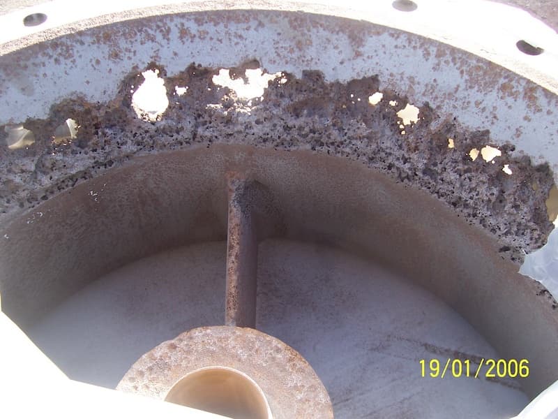 Damaged irrigation pump