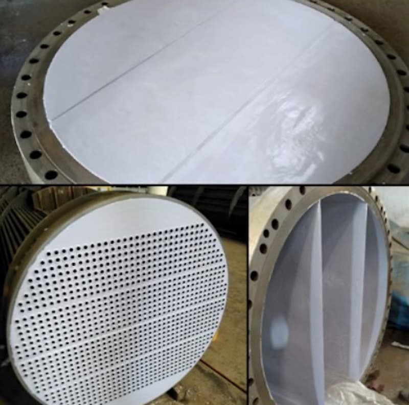 Completed Belzona 1593 application on heat exchanger