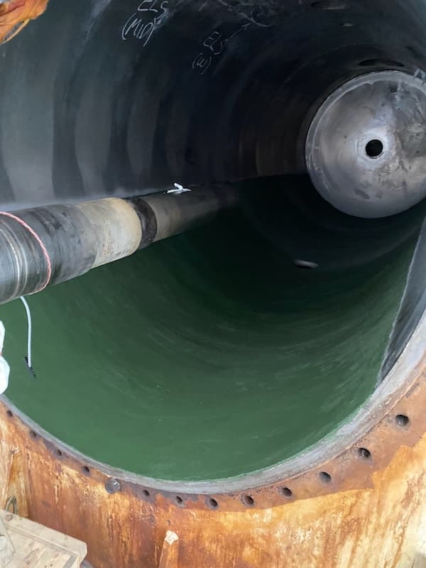 Completed Belzona 1813 repair on high-temperature vessel