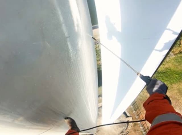 Eroded blade leading edge