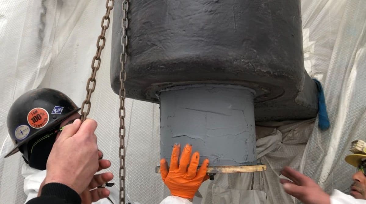 Bearing former with release agent inserted