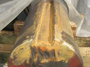 Damaged shaft with oversize keyway Damaged shaft with oversize keyway